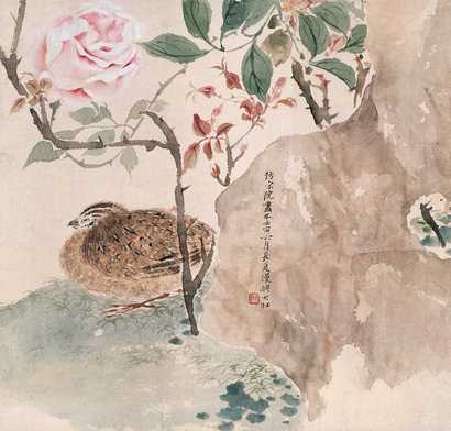 张大壮 月月平安图 立轴